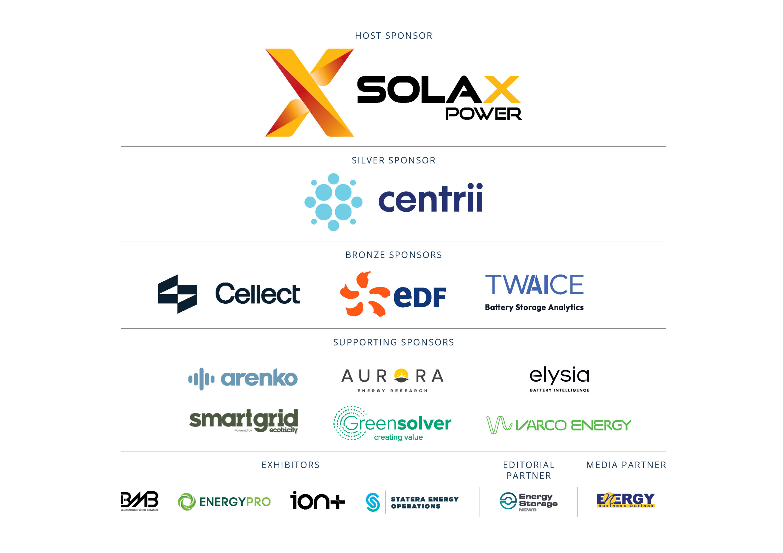 Battery Asset Management Summit UK & IRE Sponsors and Partners